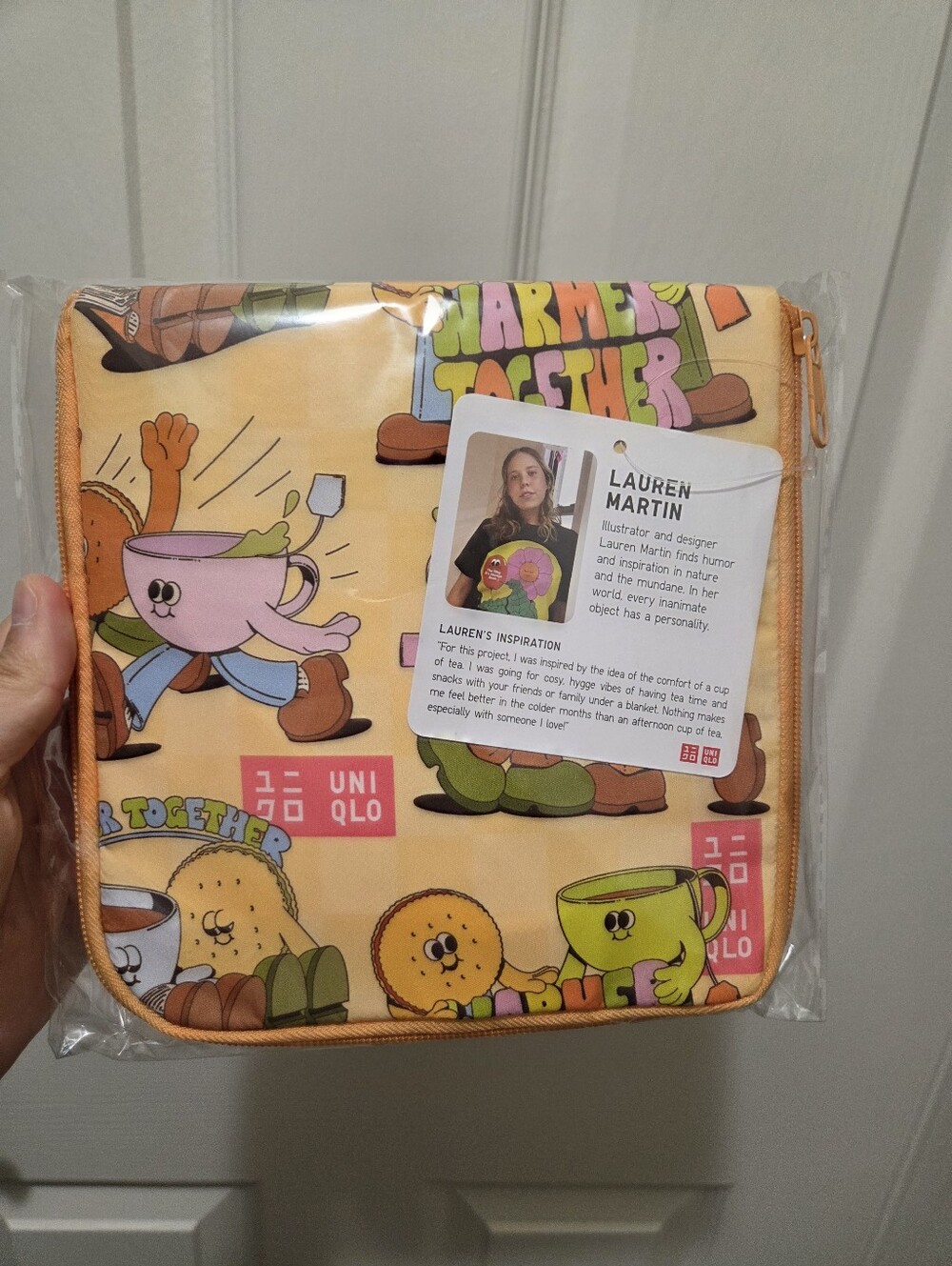 Lauren Martin x Uniqlo "Warmer Together" Pocketable Shopping Tote Bag